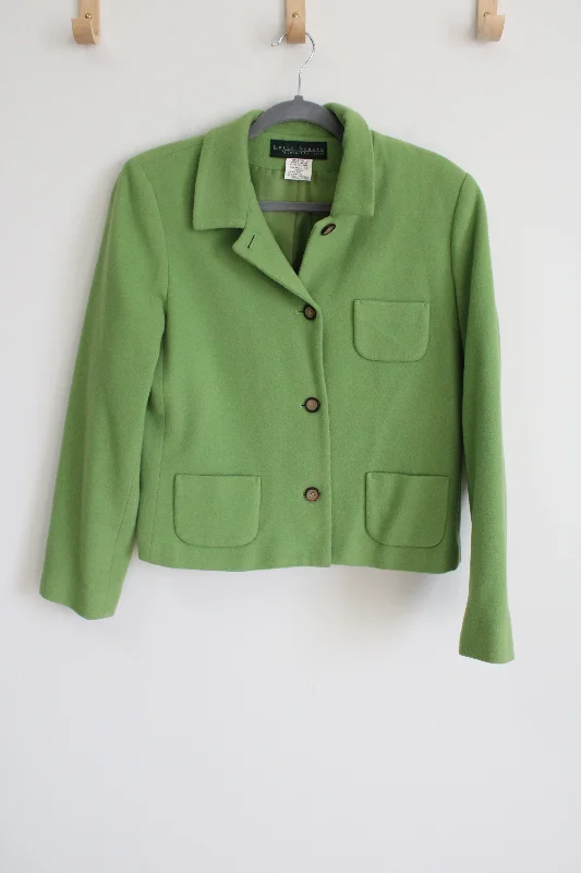 Harve Benard Wool Blend Green Jacket | 12 Trench Coat Raincoat Waterproof Jacket