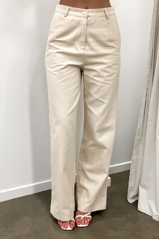 Hugh Pant Oat Casual Wide Pants