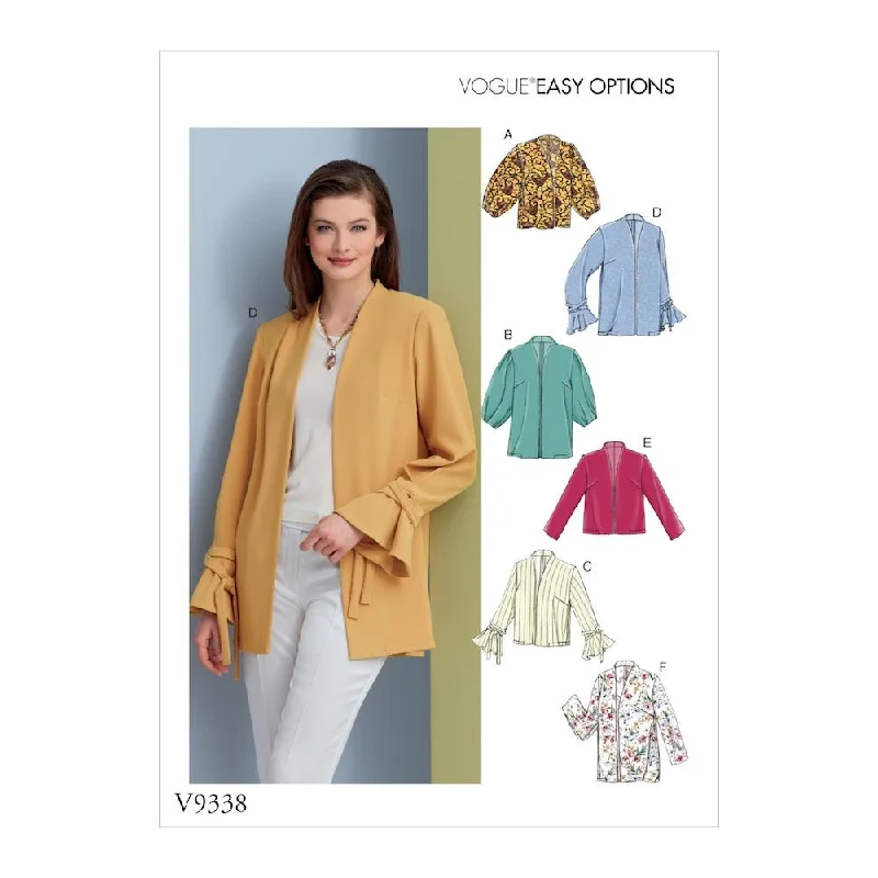 Vogue Pattern V9338 Misses' Jacket Insulated Jacket Fitted Jacket Loose Jacket