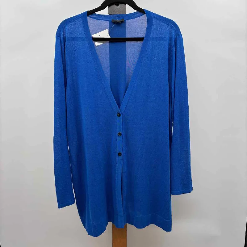 JJill Women's Size XL Royal Blue Solid Cardigan Stylish Fashionable Trendy