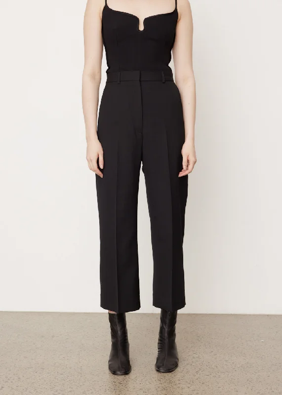 Percita Suiting Trousers Trousers Solid Black