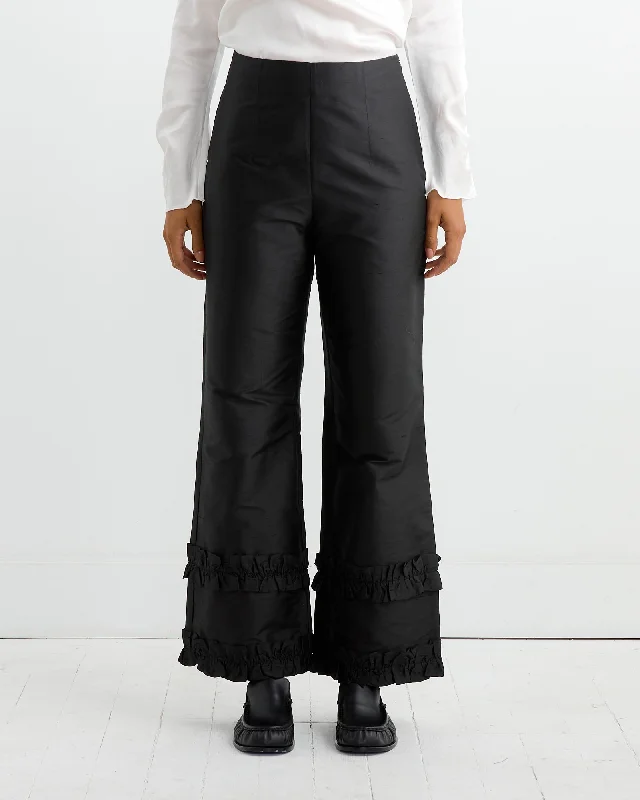 Leonard Trouser in Black Trousers Elastic Waist Soft