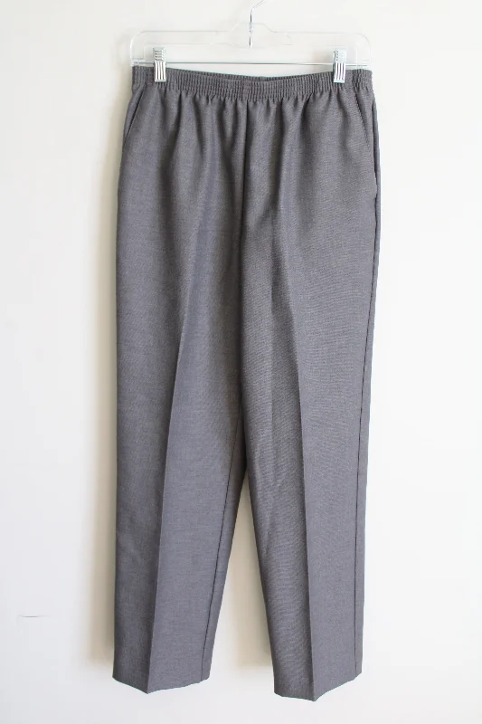 Alfred Dunner Gray Trousers | 8 Trousers Fleece Cozy