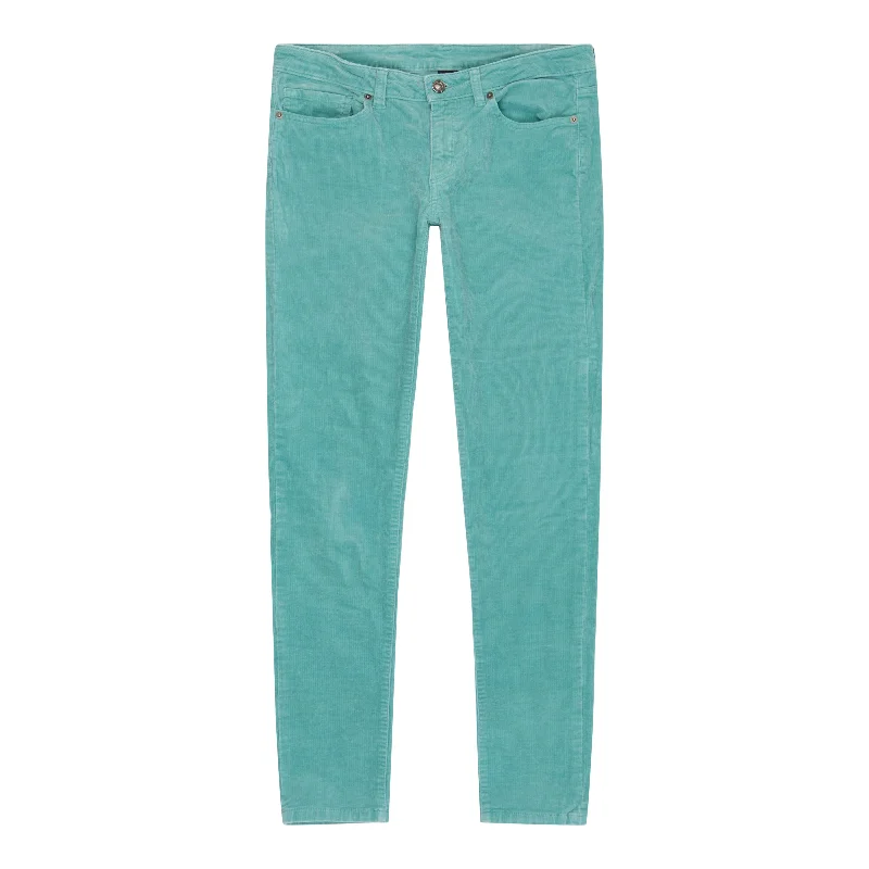 Women's Fitted Corduroy Pants Formal Linen Trousers