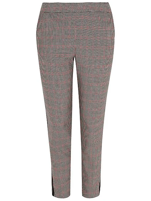 George Womens Grey Glen Check Side Stripe Ankle Grazer Trousers Trousers practical easy-care