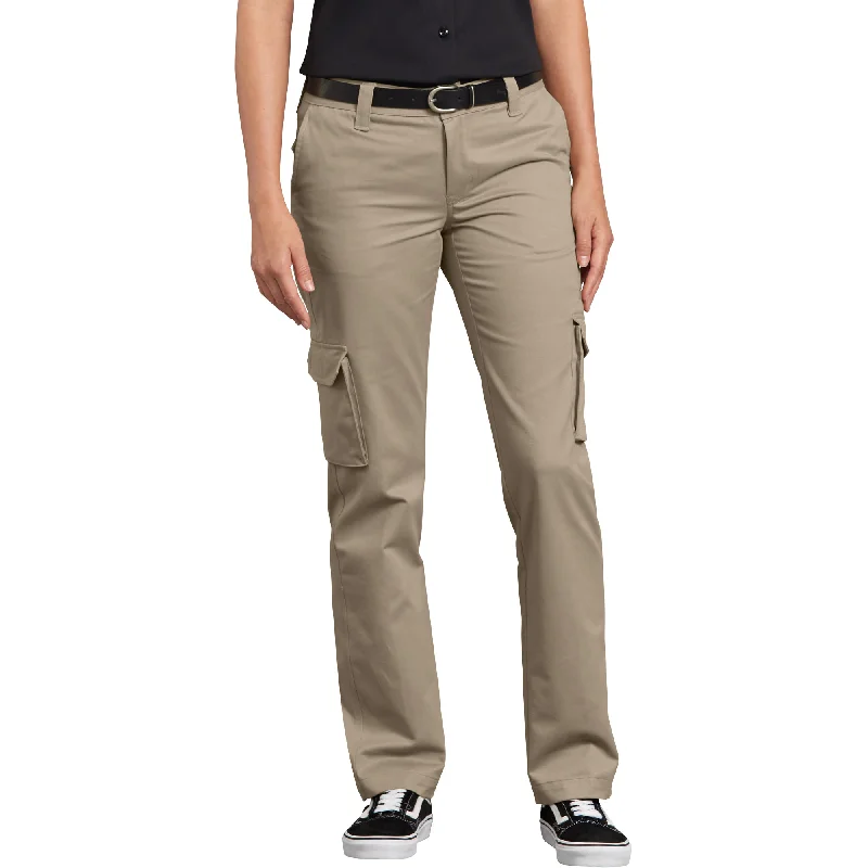 Dickies Stretch Cargo Women's Work Pant FP888DS - Beige Soft Stretch Pants