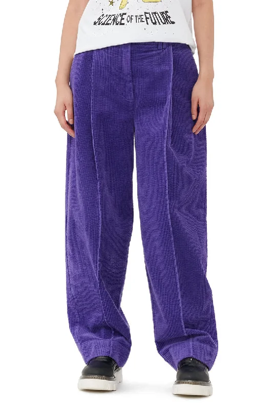 Corduroy Relaxed Pleated Pants Comfortable Pleated Pants