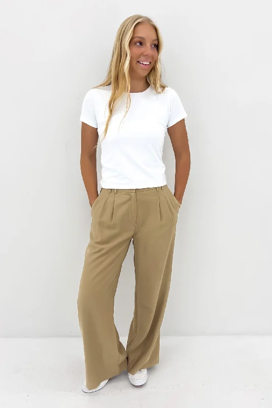 Ashley Pant Tan Slim-Fit Leggings