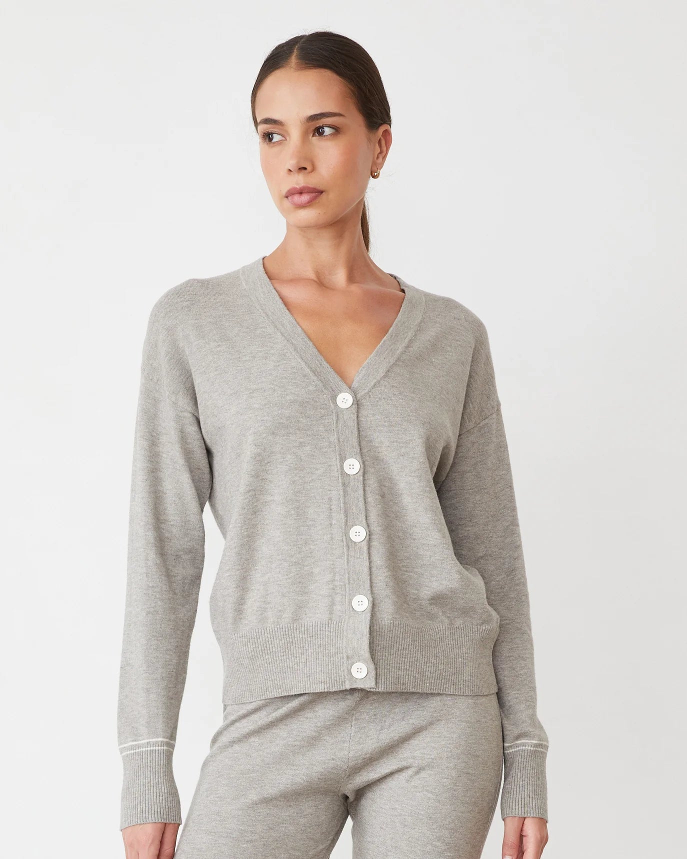 WOMENS HEATHER GREY LIGHT SOFT KNIT CARDIGAN Mesh Cardigan Canvas Denim