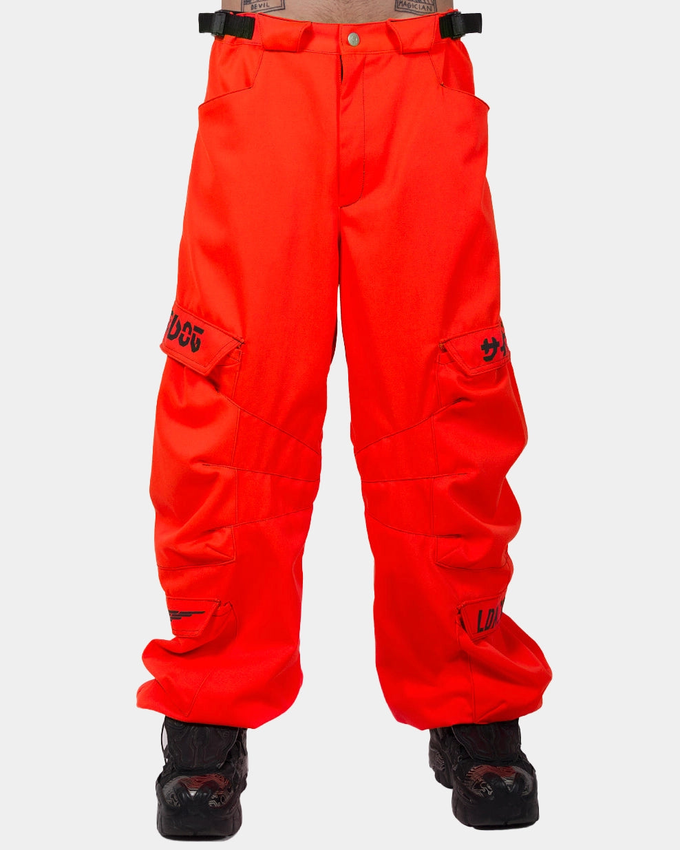 PROTON PANTS UV ORANGE Elegant High-Waist Pants