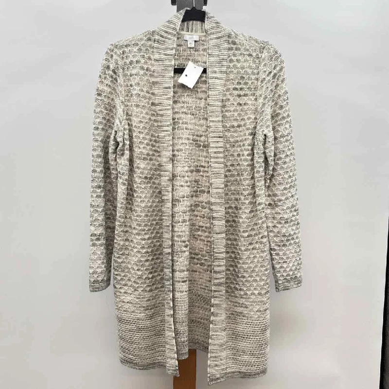 JJill Women's Size S Gray Textured Cardigan Seamless Knitted Crochet