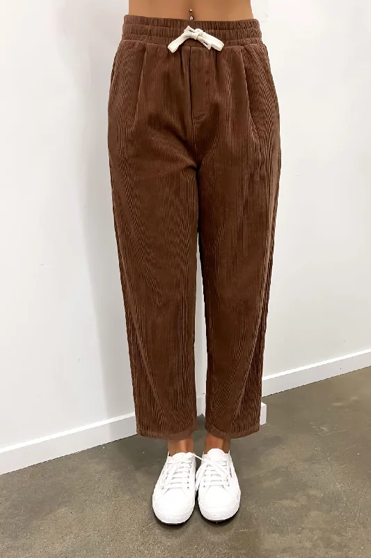 Joel Cord Pant Brown Formal Stretch Pants