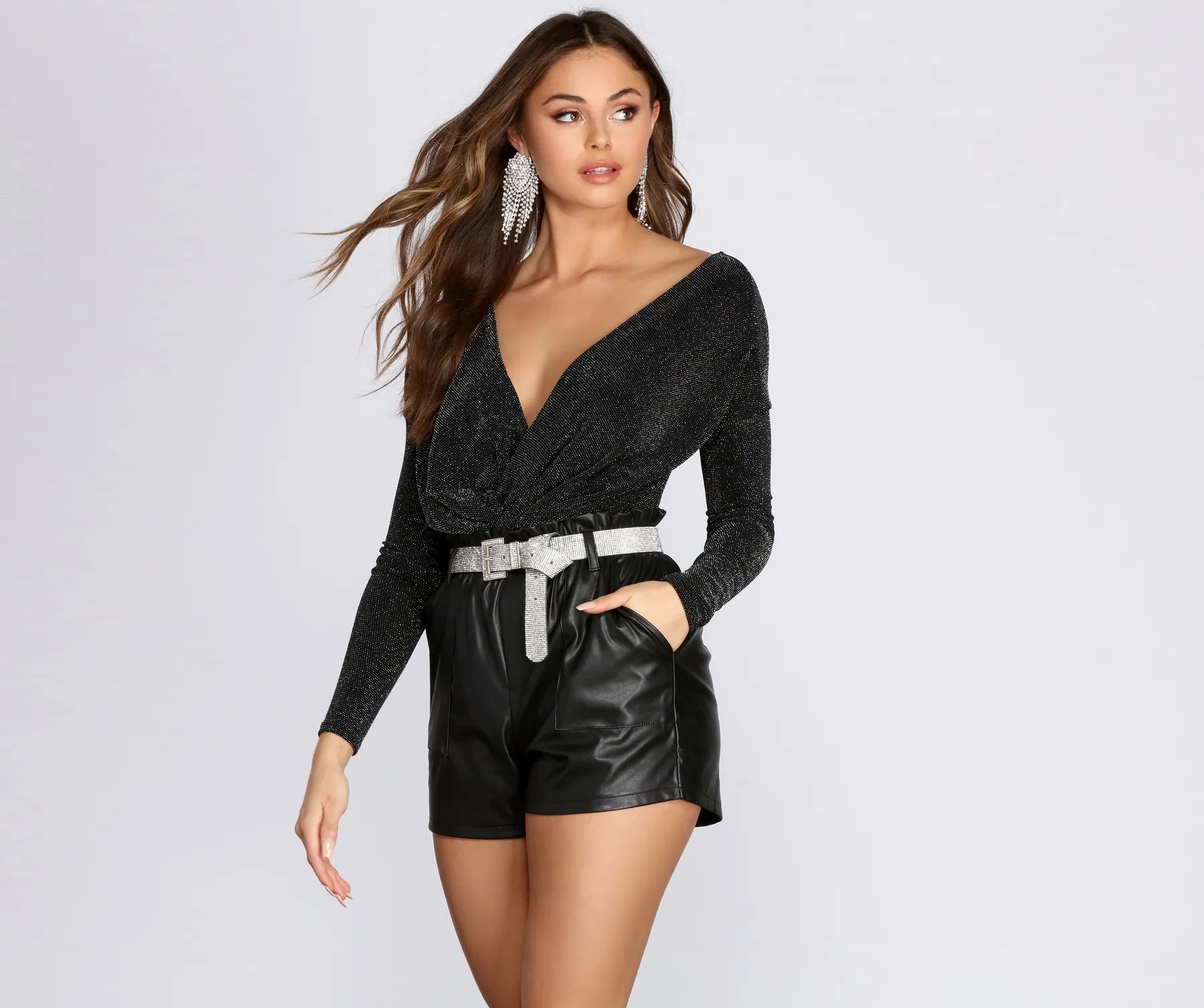 Shimmer And Shine Bodysuit Chic Off-Shoulder Bodysuit