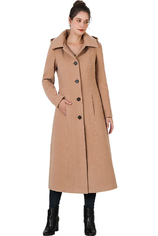 BGSD Women Kat Maxi Wool Coat A-Line Swing Coat