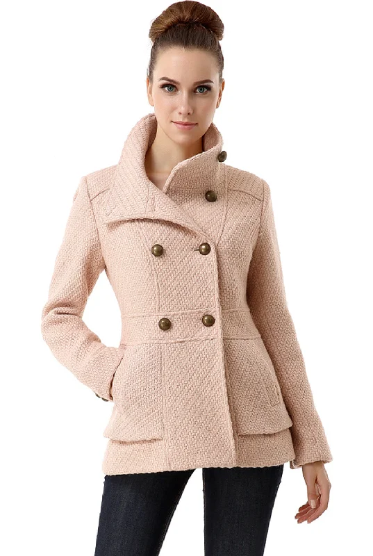 BGSD Women Cheri Wool Boucle Coat Softshell Outdoor Jacket