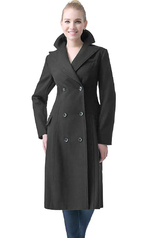 BGSD Women Romina Wool Long Walking Coat Military-Inspired Jacket