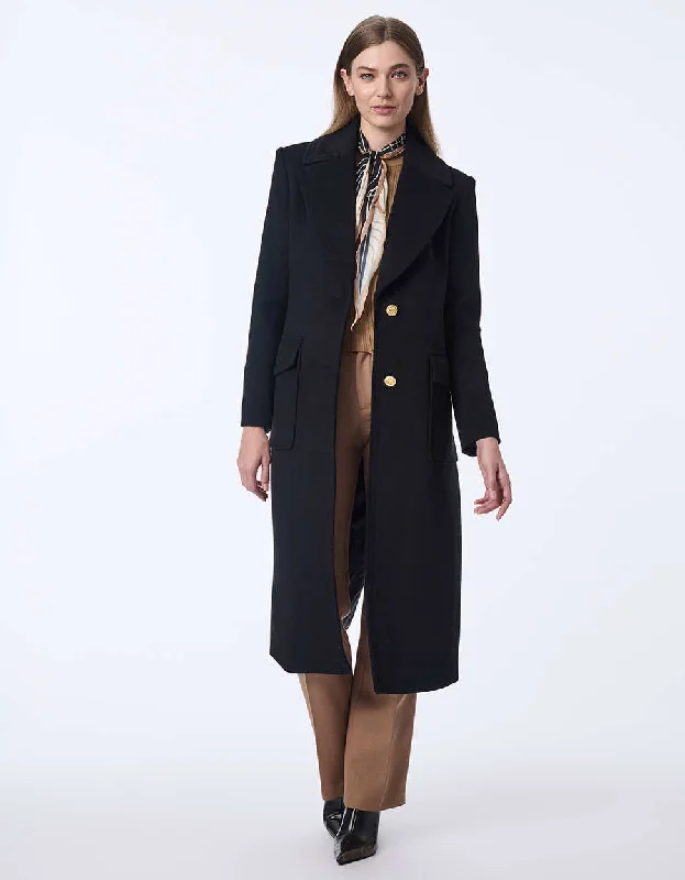 Cascade Wool Coat Open-Knit Duster Coat