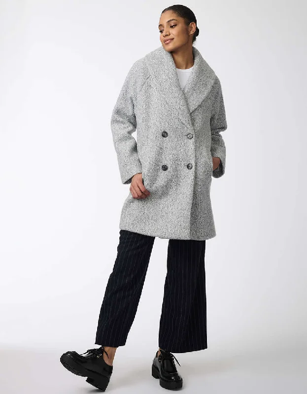 City Retreat Textured Bouclé Coat Waterproof Rain Jacket