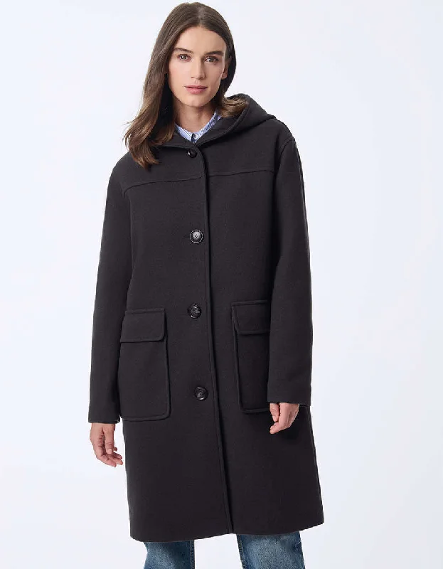 Grove Hooded Coat Polished Tailored Coat