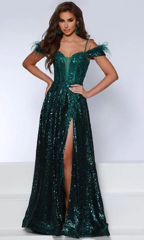 Johnathan Kayne 2887 - Off Shoulder Corset Evening Dress Tunics Prom sequined