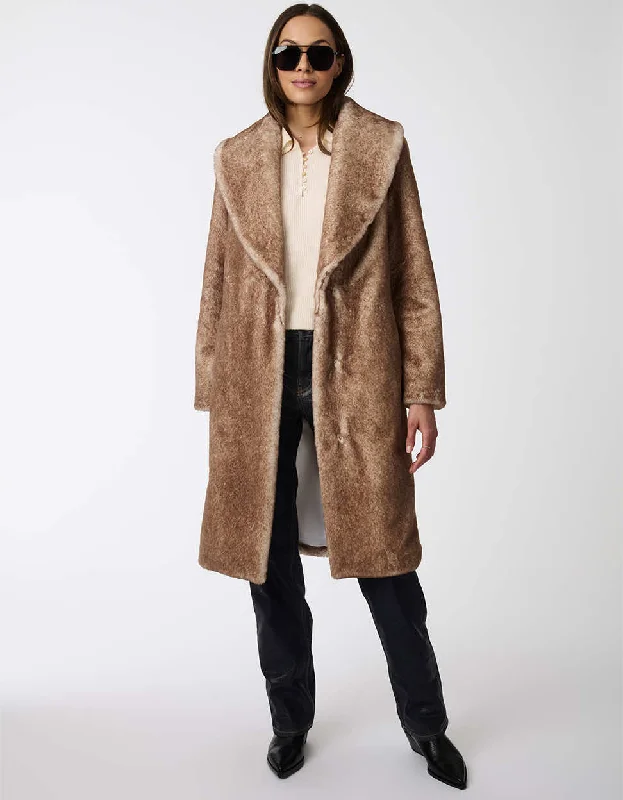 Luxe Plush Faux Fur Coat Stylish Bomber Jacket