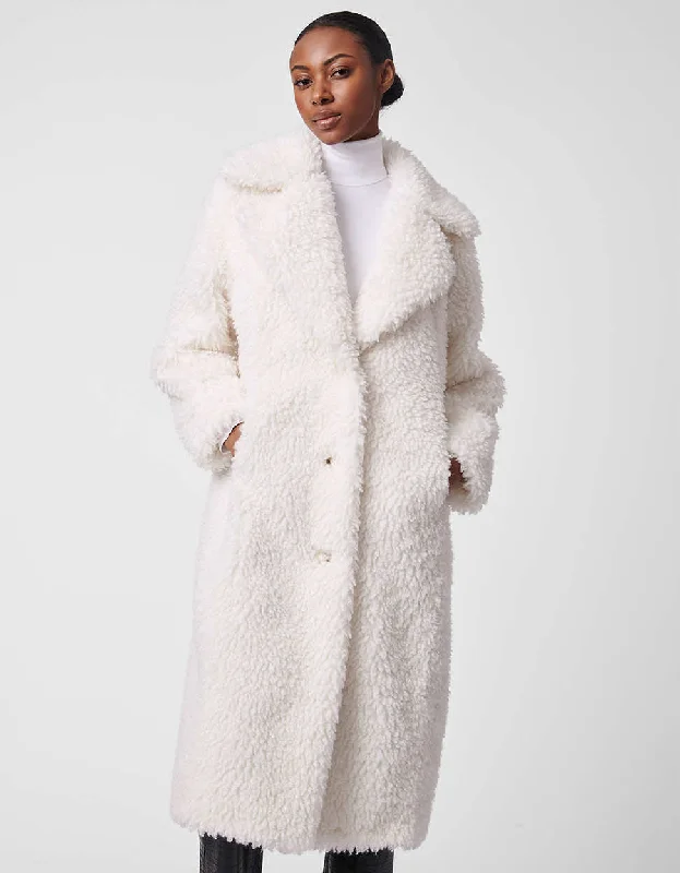 Modern Cloud Faux Fur Coat Soft Thermal Overcoat