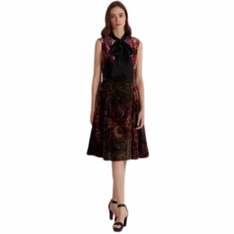 RALPH LAUREN - Plus Velvet Calf Cocktail and Party Dress Tunics Polka dots