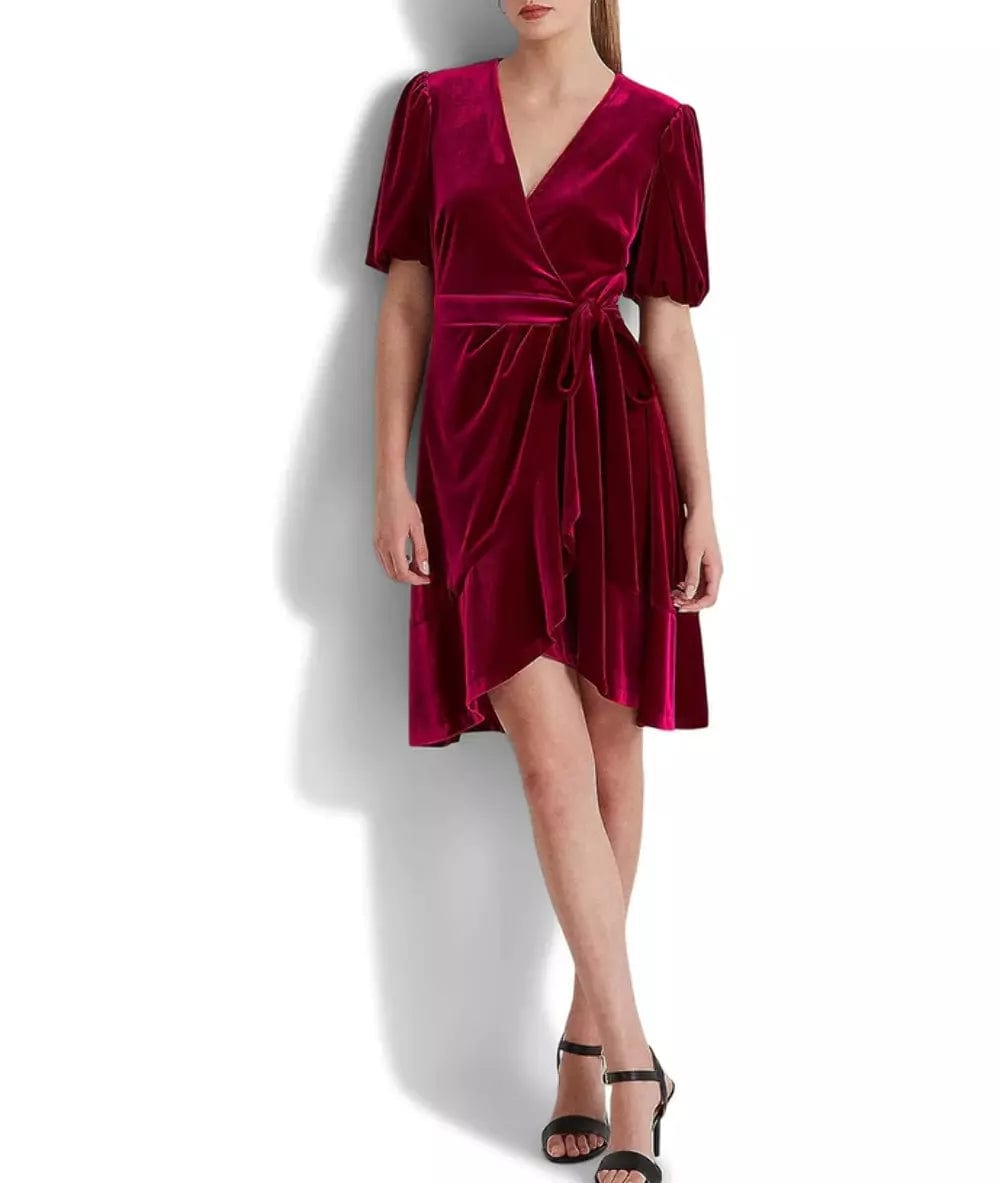 RALPH LAUREN - Velvet Knee Cocktail and Party Dress Tunics stripes playful