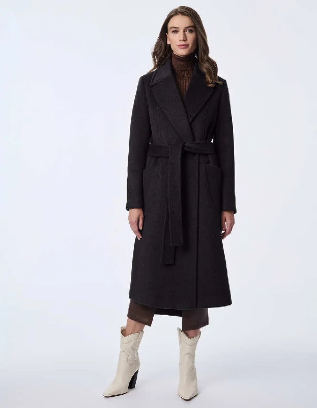 Soho Belted Wool Coat Belted Crossover Blazer