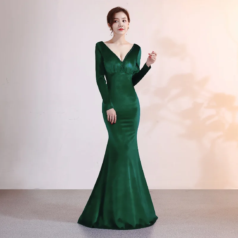 Velvet Evening Dress Mermaid Dress Tunics Fashionable trendy