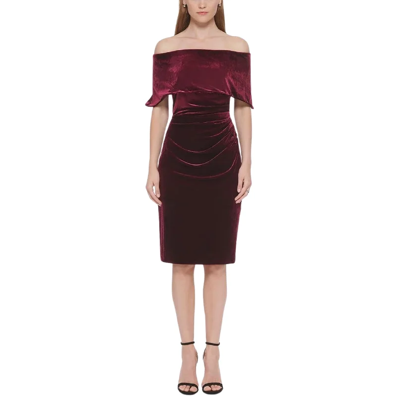 VINCE CAMUTO - Velvet Mini Cocktail and Party Dress Sequined Elegant Party