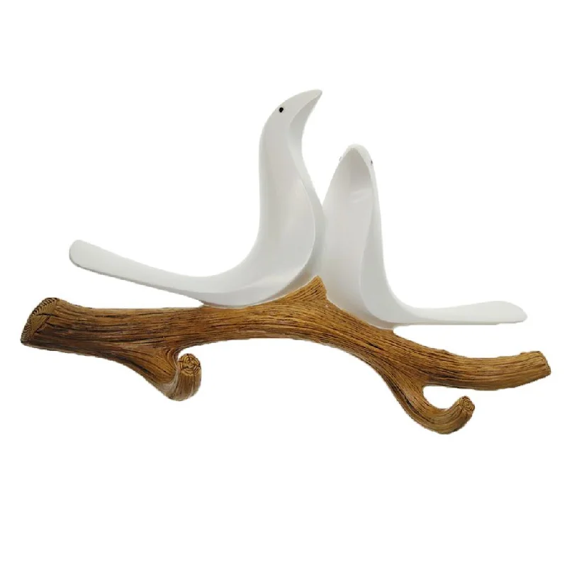 Max Wall Mounted Resin Coat Robe Hook Birds Stand on Branch Hanger Rack White B Soft Cashmere Wrap