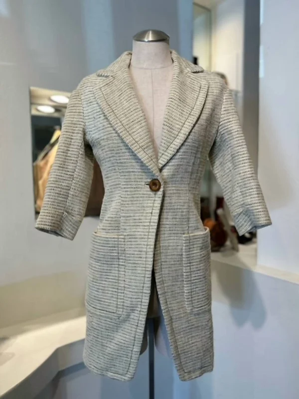 Rawsilk Tweed Coat In Twinkle Cropped Tweed Jacket