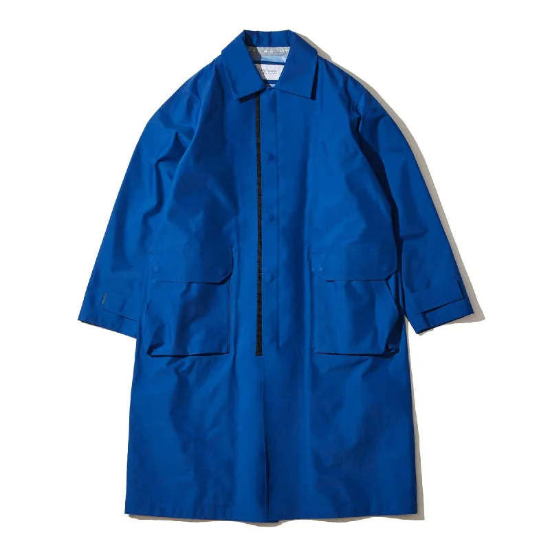 3 LAYERED SEAM TAPE RAIN COAT - BLUE Sporty Zip-Up Jacket