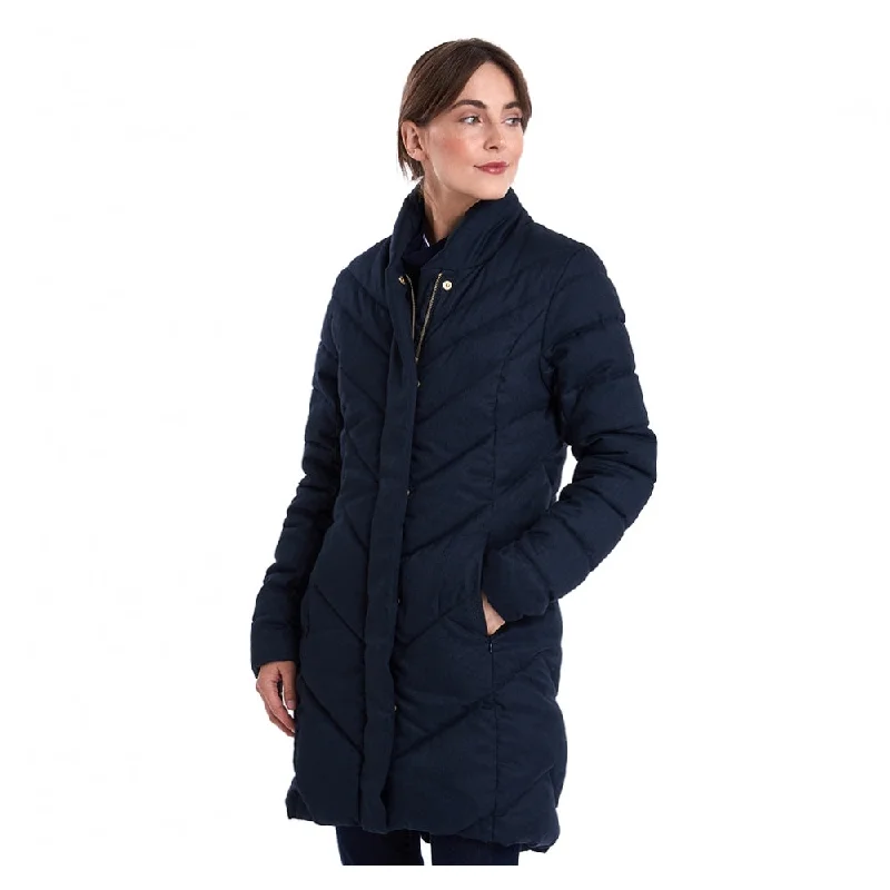 Barbour Women's Barmack Quilt Coat - Navy Casual Denim Jacket