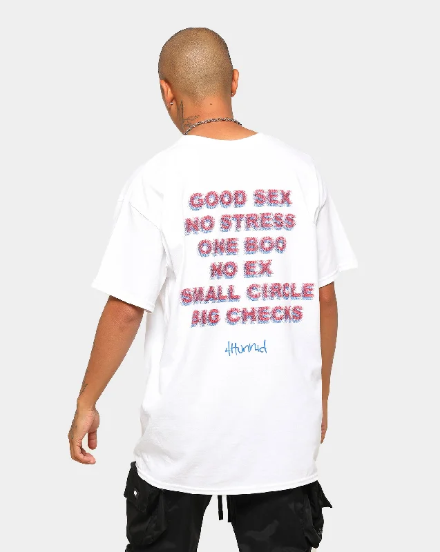 4Hunnid Good Sex Tee White Boxy Fit Fitted Loose