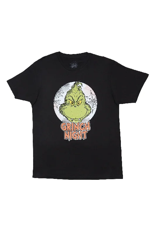 The Grinch Night Graphic Relaxed Tee Collared Crew Neck Turtle Neck