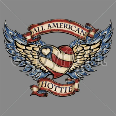 All American  Hottie T Shirt Sequined Glittery Shiny