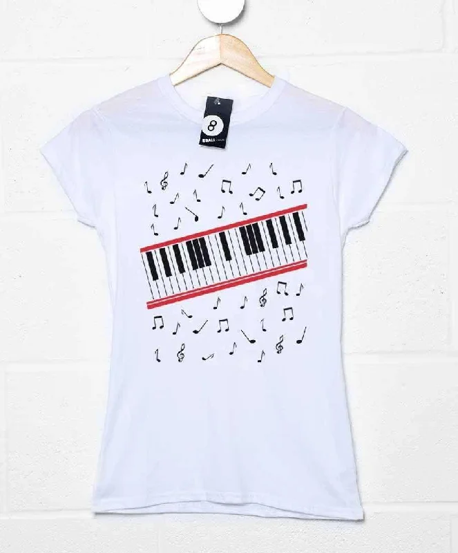 Beat It Piano Womens T-Shirt As Worn By Michael Jackson Rayon Velvet Corduroy