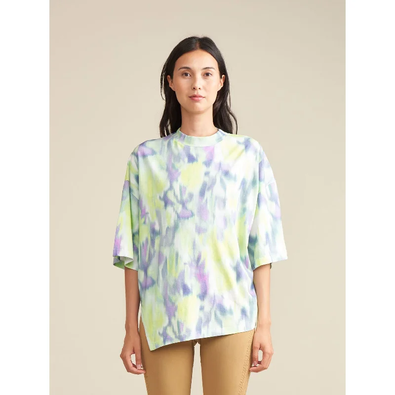 Bellerose Printed Heart Womens Tee Zippered Buttoned Snapped