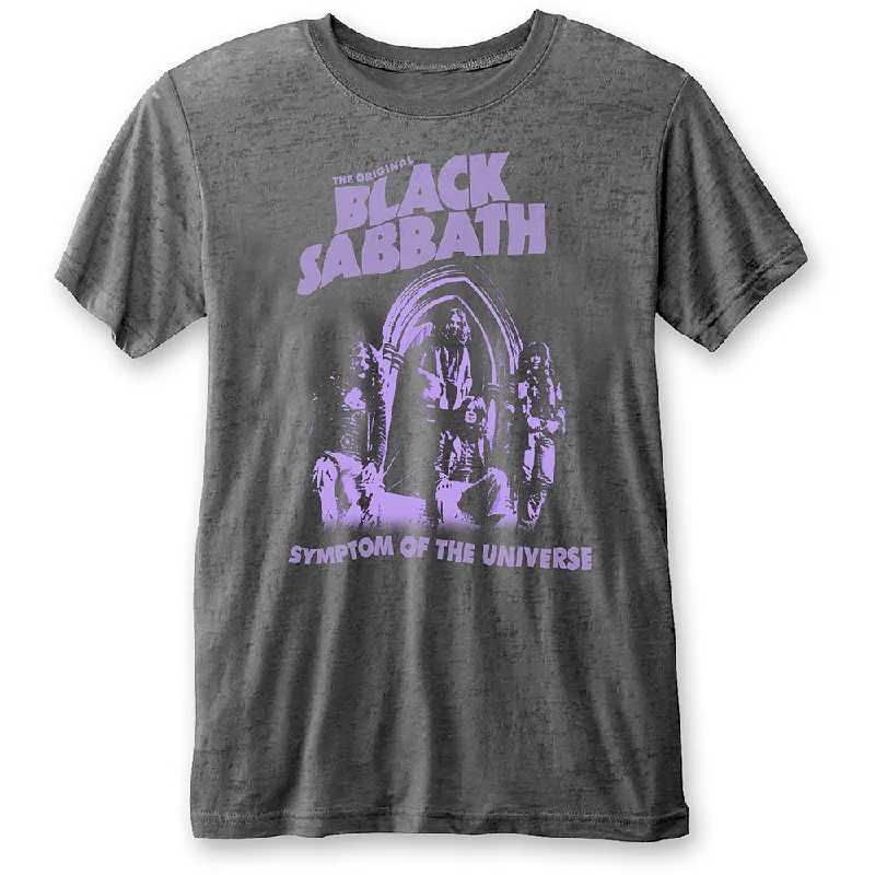 BLACK SABBATH Attractive T-Shirt, Symptom Of The Universe Hooded Caped Shawl Collar