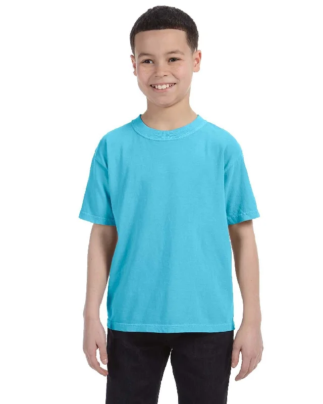 Comfort Colors Youth Garment-Dyed T-Shirt | Lagoon Blue Elegant Classic Vintage