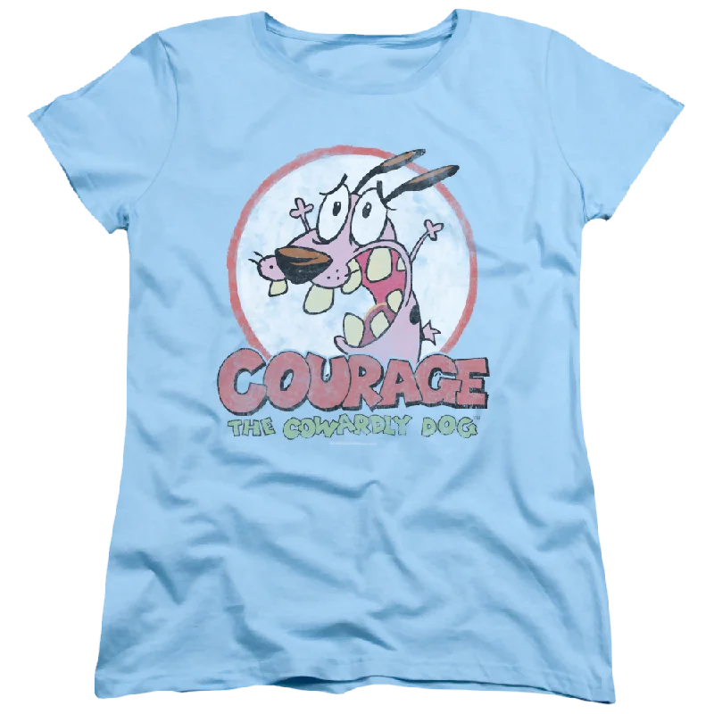 Courage The Cowardly Dog Vintage Courage - Women's T-Shirt Graphic Embroidered Appliqued