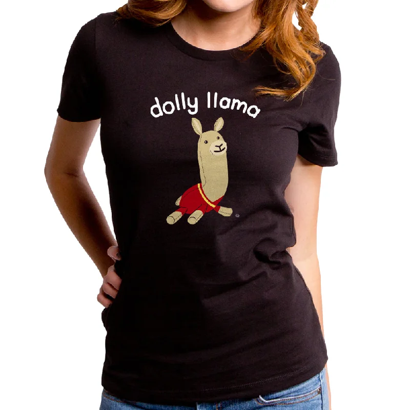 Dolly Llama Women's T-Shirt Chenille Blend Fleece Blend Nylon Blend