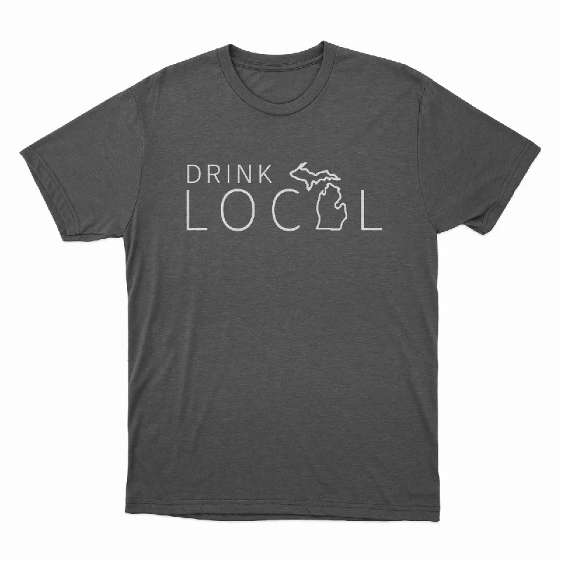 Drink Local - Unisex Tee Zippered Buttoned Snapped