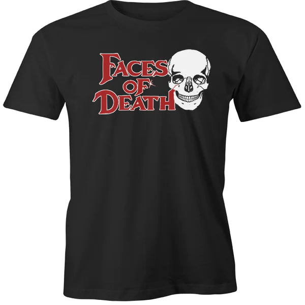 FACES of DEATH Logo Shirt Houndstooth Herringbone Solid