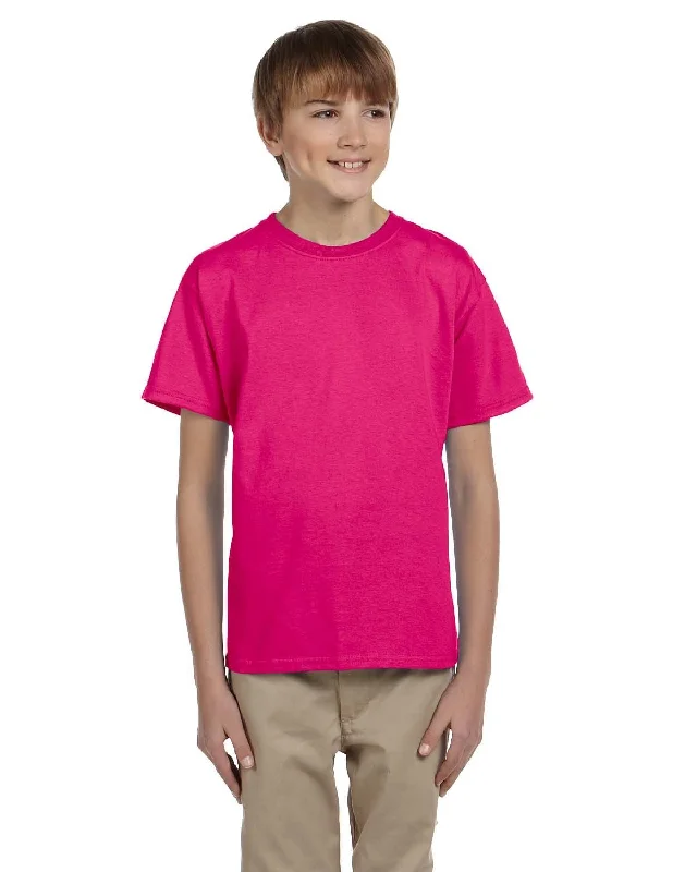 Gildan Ultra Cotton Youth Heavyweight T-Shirt | Heliconia Fleece Nylon Spandex