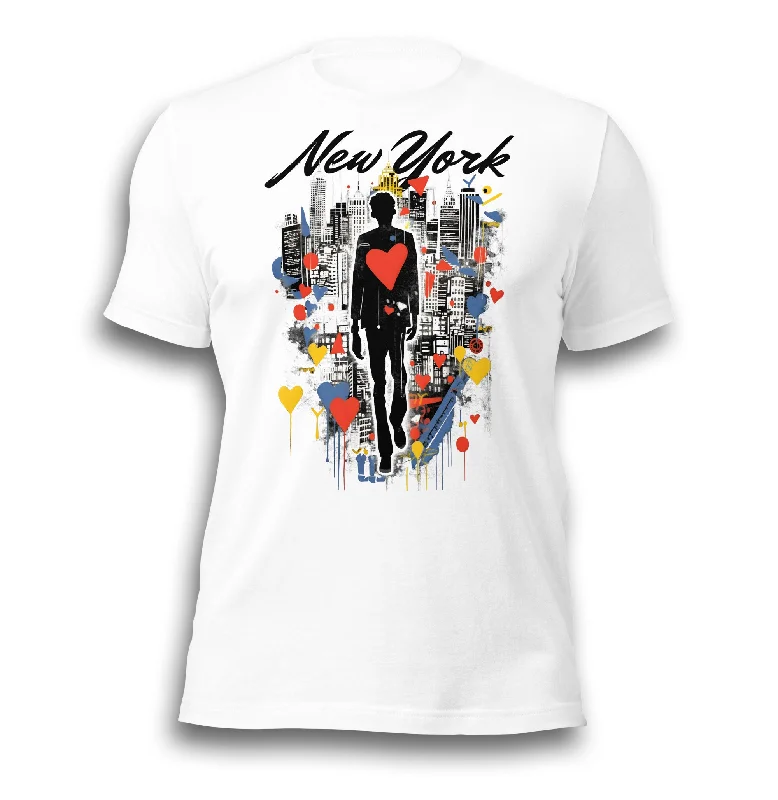 LOVE FOR NEW YORK UNISEX T-SHIRT Chenille Fabric Brocade Fabric Lace Fabric