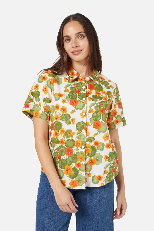 Nasturtium Shirt Chenille Brocade Lace