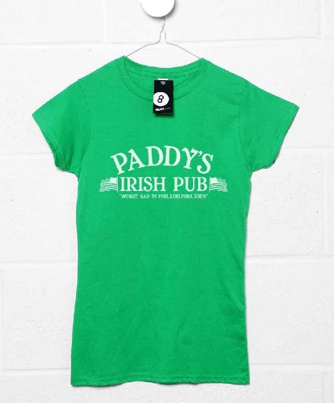 Paddy's Irish Pub T-Shirt for Women Spandex Blend Rayon Blend Denim Blend